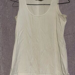 Banana Republic White Fitted Sleeveless Tank Top